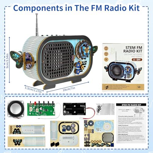 DIY Wooden FM Radio Kit, Build Your Own Functional Radio, STEM Engineering Project with Pre-Assembled Circuit Board, Hands-On Electronics Learning Kit, Creative DIY Gift for Teens, Students & Makers - Image 7