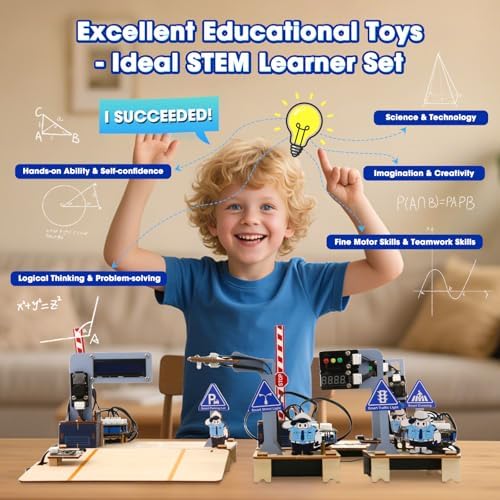 ESP32 IoT Smart Traffic Starter Kit for Kids 10+, 3D Wooden Puzzles STEM Science Kit School Educational Set DIY Crafts Coding Toys for Adults Teens 9 10+ - Image 4