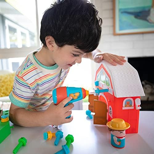 Educational Insights Design & Drill Bolt Buddies Barn - Construction Toys & Tools for Kids, Take Apart STEM Set with Real Electric Toy Drill, Pretend Play Building Kit, Gifts for Toddlers Ages 3+ - Image 6