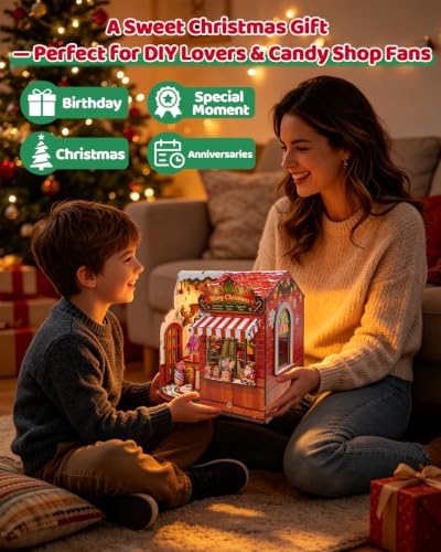 YSWOOD WORLD Christmas Miniature House Kit, 3D Wooden Puzzle for Adults - Image 7