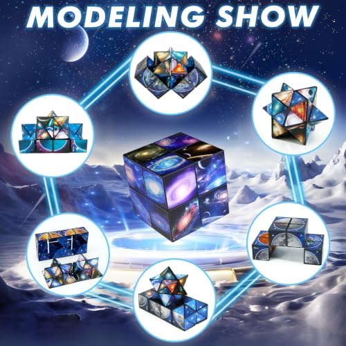 Euclidean Cube Fidget Toys for Kids 2 in 1 Star Cube Magic Cube Puzzle Toys - Image 2
