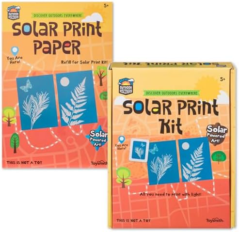 Toysmith Outdoor Discovery Solar Print Paper Kit, Multicolor, 36 Sheets by ToysmithHome