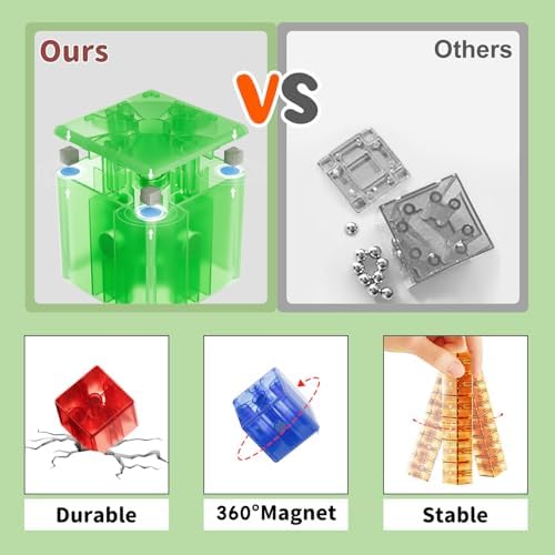 Magnetic Blocks 40PCS 1.34" Transparent Large Magnetic Building Cubes - Image 2
