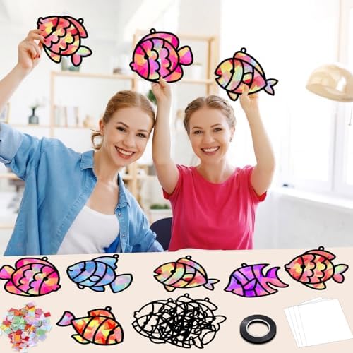 Qyeahkj 36Set Under The Sea Fish Suncatchers Crafts Kit for Kids - Image 5