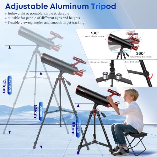 UncleHu Telescope for Adults High Powered,90mm Aperture 550mm Refractor - Image 5