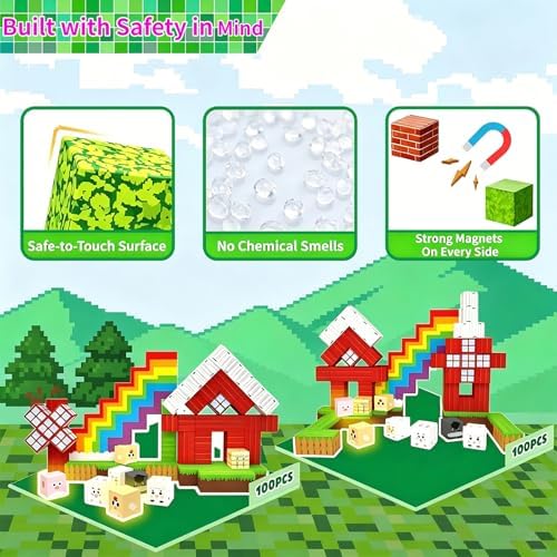 100PCS Magnetic Building Blocks for Kids Ages 4-8 - Image 4