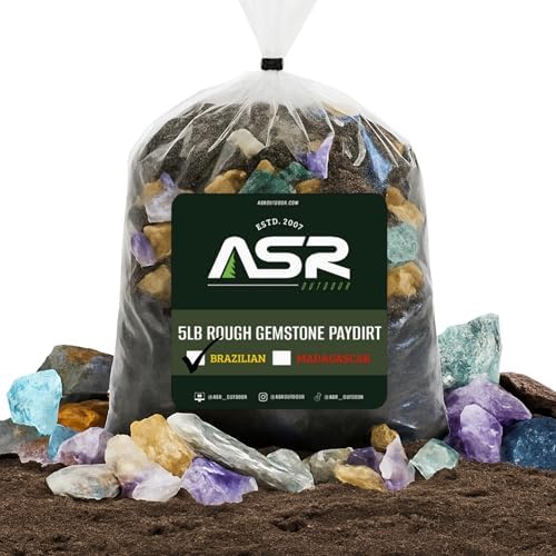 ASR Outdoor 5lb Rough Gemstone Mining Kit Geology Paydirt Classifier and ID Chart (Brazilian) - Image 2