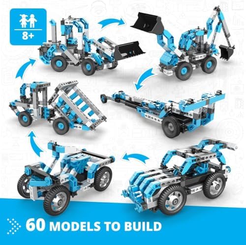 Engino Creative Engineering Kit, 60 Motorized Models for Kids 8+, Bulding Toys, STEM Projects for Young Inventors, Construction Toys, Models Powered by Motor, Gift for Boys & Girls - Image 3
