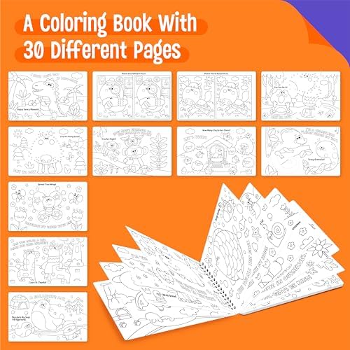 SpriteGru Coloring Activity Book, 30 Dry-Erase Pages Animals to Color, Fun & Creative Coloring Pages for Toddlers, Kids, Teens, Adults, Reusable Activity Pad for Road Trip, Travel, At Home - Image 2