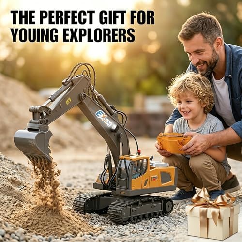 3-in-1 Remote Control Excavator Toy for Boys 3-5 4-7 6-8 9 10 12 Years Old - Image 6