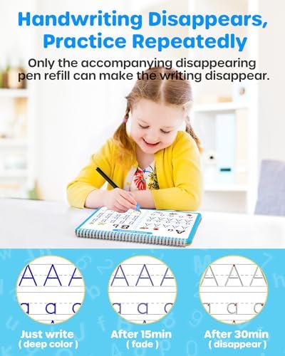 D-FantiX Large Magic Grooved Writing Practice Books for Kids Age 3-8 - Image 4