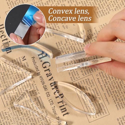 5 Pcs Prism Lenses Glasses Acrylic Triangular Prism Glasses Triangular Semicircular Rectangular Concave Convex Mirror Science Experiment Kit for Physics Lab Reflection Refraction Science - Image 3