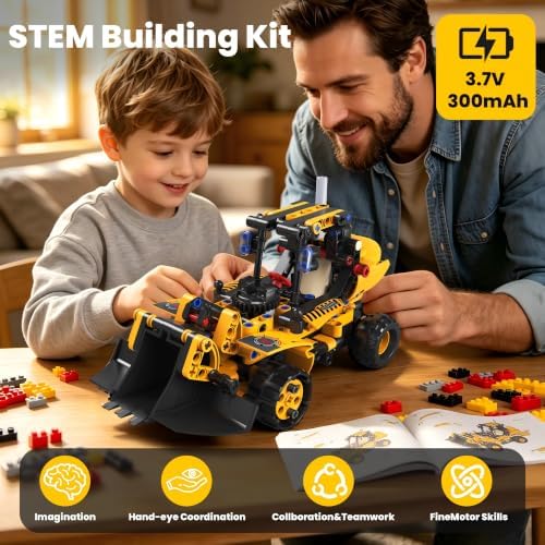 5 in 1 STEM RC Excavator Robot Building Kit Toys for Kids Boys Age 6-14 - Image 4