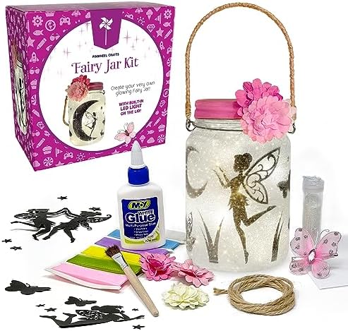 Pinwheel Crafts Fairy Lantern Night Light Kit for Kids Ages 6-12 by PinwheelCrafts