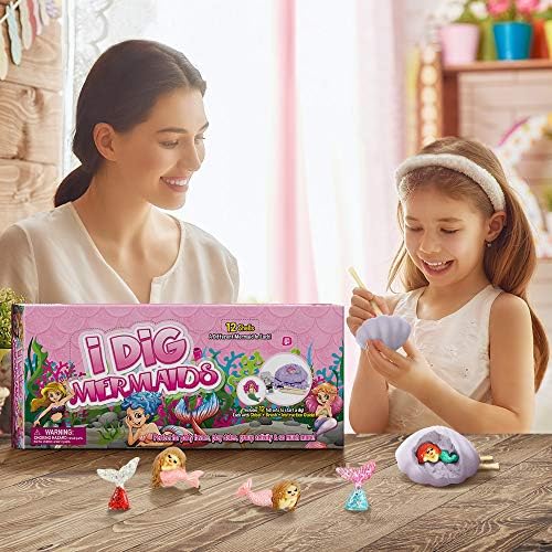 Byncceh Gamerside Mermaid Craft Digging Toys for Kids - Premium Excavation Kit, Magical Treasure Hunt Kit with 12 Set, Mermaid Toys for Girls Party Decoration Birthday Gift Ages 6-12 - Image 5