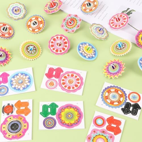 CCINEE 30 Pack Mini Paper Spinning Top Puzzles for Kids - Image 6
