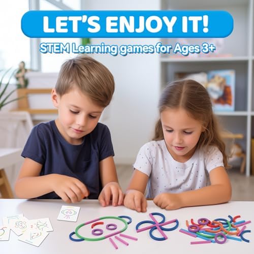 STEM Montessori Puzzle Toy for Kids– Creative Shape Matching & Ring Stacking Set, Hands-On Learning Educational Game for Fine Motor Skills, Preschool Classroom Essentials Ages 3-6 - Image 3