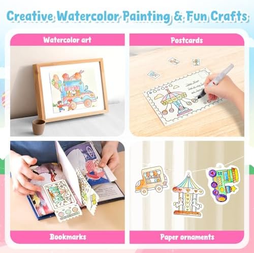 JoyCat Paint with Water Coloring Books for Toddlers (Funfair) - Image 3