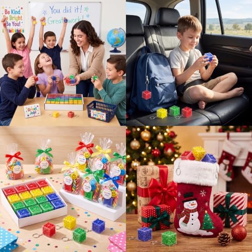 Halloscume 50 Pcs Maze Puzzle Gift 3D Cube Keychain Brain Teaser Game - Image 5