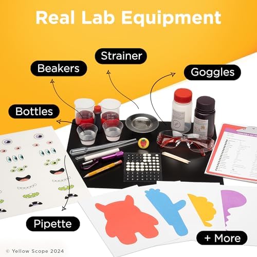 YELLOW SCOPE Genetics Science Kit - DNA & Traits Kit, Metal Lab Tools, Ages 8-12 - Hands-On STEM Science Experiment & Educational Toy - Genetics Lab Setup - Image 3