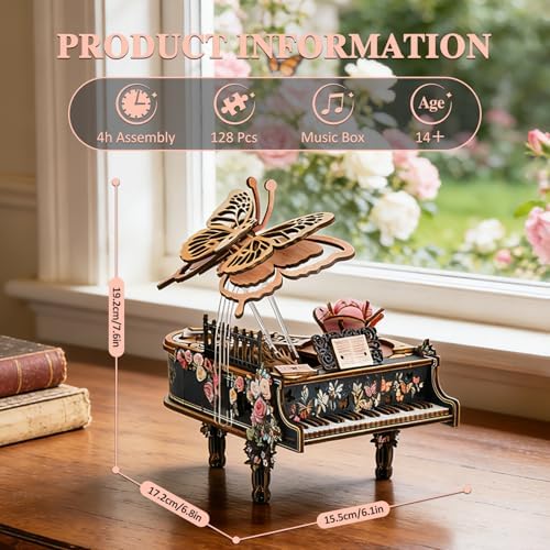 3D Wooden Puzzle Music Box for Adults-3D Puzzle Piano - Image 3