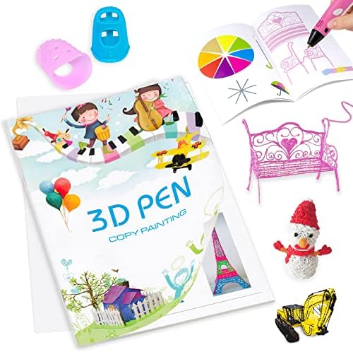 3D Pen Printing Drawing Book, 40 Pattern Templates Stencils by Vomika