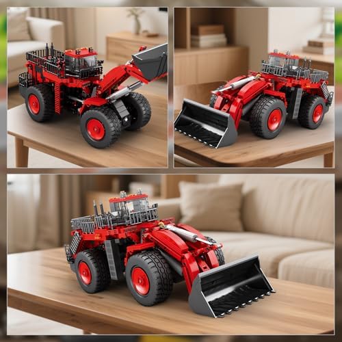 Reobrix Bulldozer Building Blocks Set 22010, Remote Control Excavator Toy - Image 3