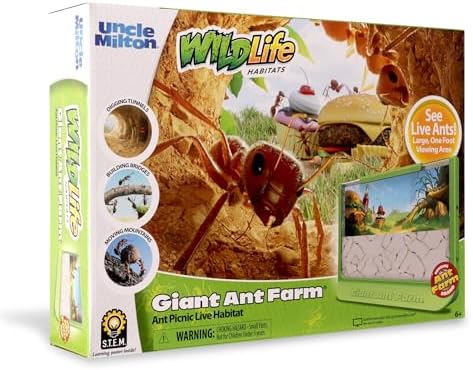 Uncle Milton Giant Ant Farm - Large Viewing Area - Care for Live Ants - Nature Learning Toy - Science DIY Toy Kit - Great Gift for Boys & Girls, Green - Image 2
