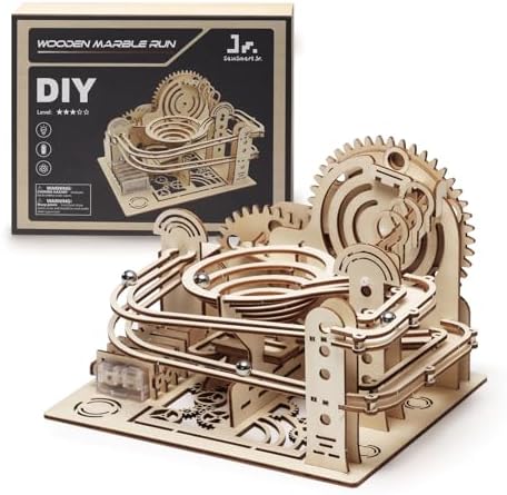 SainSmart Jr. 3D Wooden Puzzles for Adults, Marble Run Wood to Build, Mechanical Model Building Kit, DIY Gift for Aged 14+, Roller Coaster by SainSmartJr