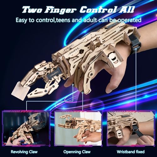 Mechanical Claw Model Kit, 3D Wooden ClawBot Puzzle for Adults and Teens - Image 3