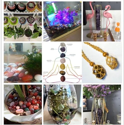 450 Pieces Rocks Collections for Kids, 40+ Kinds Gemstones and Crystals Set, Rocks and Minerals Science Kit Include 1.5lb Tumbled Chips Crystals and 1lb Tiny Rough Stones - Image 7