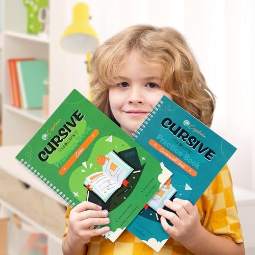 Grooved Cursive Handwriting Workbook for Kids-Reusable Magic Practice Book - Image 7