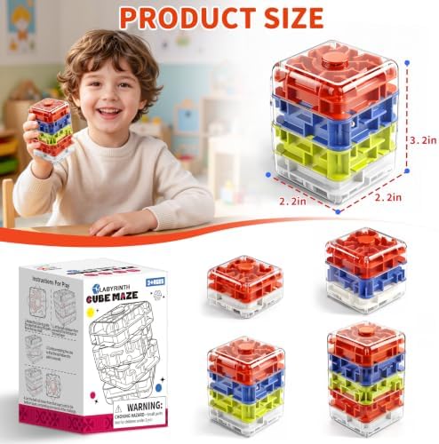 Infowush 2-in-1 Fidget Spinners Maze Cube - Fidget Toys for Kids & Adults - Image 6