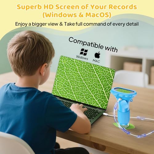 Kids Portable Microscope, Pocket Microscope for Kids with 2" Screen - Image 6