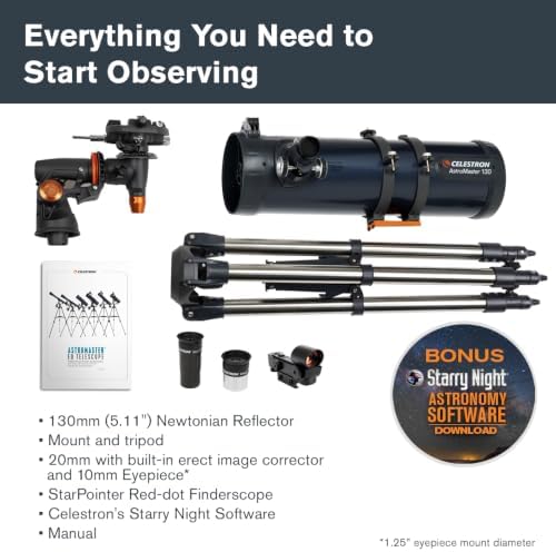 Celestron AstroMaster 130EQ Telescope for Deep-Sky Beginners - Image 3