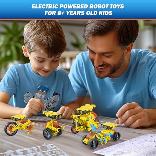 AESGOGO 12-in-1 Electric Robot Kit, STEM Projects Toys for Kids Age 8-12 Birthday Gifts, DIY Building Science Experiment Kit Battery Powered Education for Boys Girls Aged 8 9 10 11 12 13 14 Year Old - Image 6