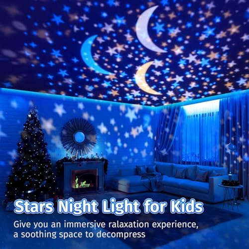 Night Light for Kids Projector, 105 Lighting+5 Films Kids Night Light Projector, Dimmable Baby Night Light Projector, 360° Slient Star Projector Lights for Bedroom, Space Gifts for Boys Room Decor - Image 6