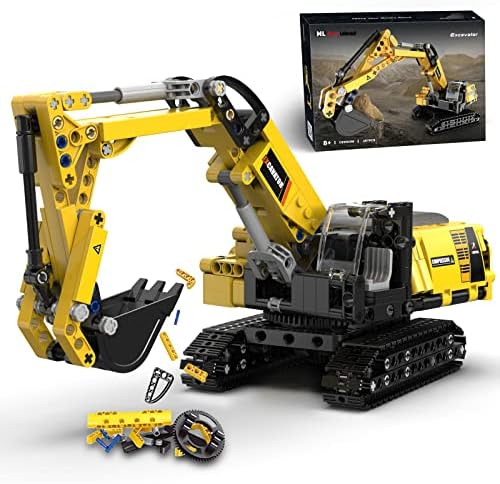 STEM Building Toys for 6 7 8 9 10 11 12 + Year Old Boys Gifts,Excavator Model Building Blocks Kit,Educational Learning Toys Construction Engineering Vehicle Digger Sets Birthday Gift for Kids(467 Pcs) by Maryl+Leboeuf
