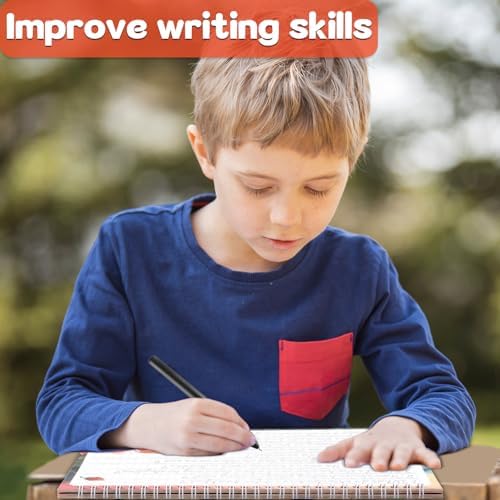 chiazllta Grooved Cursive Handwriting Workbook with Disappearing Ink Pens Magic Reusable Grooved Cursive Writing Practice for Beginners Kids Kickoff Workbook Homeschooling Supplies (Jokes & Riddles) - Image 6