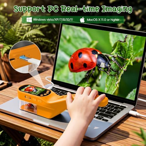 CIMELR Bug Catcher for Kids 500X Microscope, 2.4" Screen STEM Toy Gift - Image 3