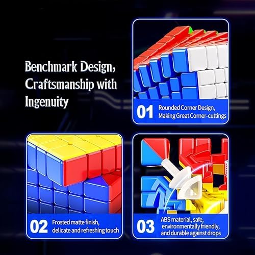 LiangCuber MoYu Meilong 7x7 V2, Speed Cube 7x7x7 Stickerless Upgraded Version Magic Cube for Children and Adults - Image 5