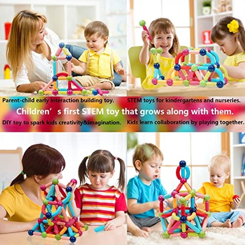 COUOMOXA Magnetic Building Blocks STEM for Kids: Educational Magnetic Set for 6-9+Years Old for Boys Girls - Construction Toys for Early Development Learning for Kids - Image 6