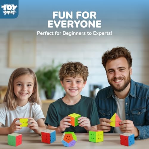 STEAM Life Speed Cube Set 8 Pack Magic Cube | Includes 3x3, 2x2, 4x4 Speed Cube, Pyramid Cube, Megaminx Cube Bundle Collection Cube Toys for Kids & Adults - Image 6