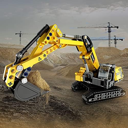 STEM Building Toys for 6 7 8 9 10 11 12 + Year Old Boys Gifts,Excavator Model Building Blocks Kit,Educational Learning Toys Construction Engineering Vehicle Digger Sets Birthday Gift for Kids(467 Pcs) - Image 4