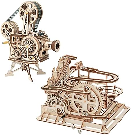 ROKR Wooden Puzzles Marble Run Mechanical Model Kit Bundle 3D Self-Assembly Puzzles for Adults Gifts for Teens 14+ by ROKR-InterestingSmartPuzzleToys