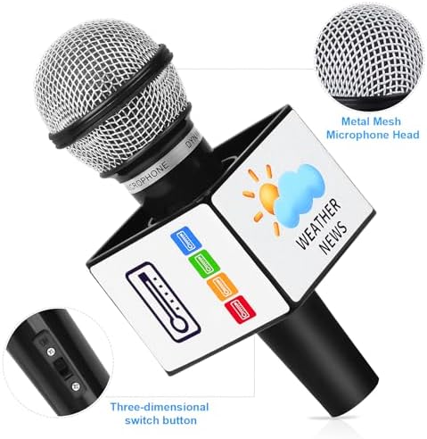 Yewong Kids Meteorologist Costume Set Weather Man Necktie Glasses Microphone Maple Leaves Weather Chart Prop for Career Day - Image 3