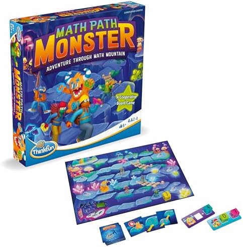 ThinkFun Math Path Monster - Engaging Cooperative Board Game - Enhances STEM Skills - Fosters Teamwork - Exciting Counting Adventure for Kids and Adults - MESH Accredited by Unknown