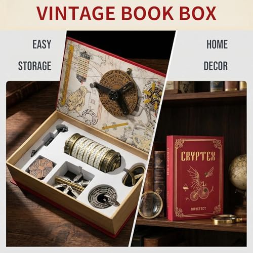 Da Vinci Code Mini Cryptex Metal Puzzle Box Set - 6PCS 3D Brain Teasers, IQ Challenge for Adults Teens, Gift for Christmas Birthday Valentine's Day, Anniversary & Family Party Game - Image 5