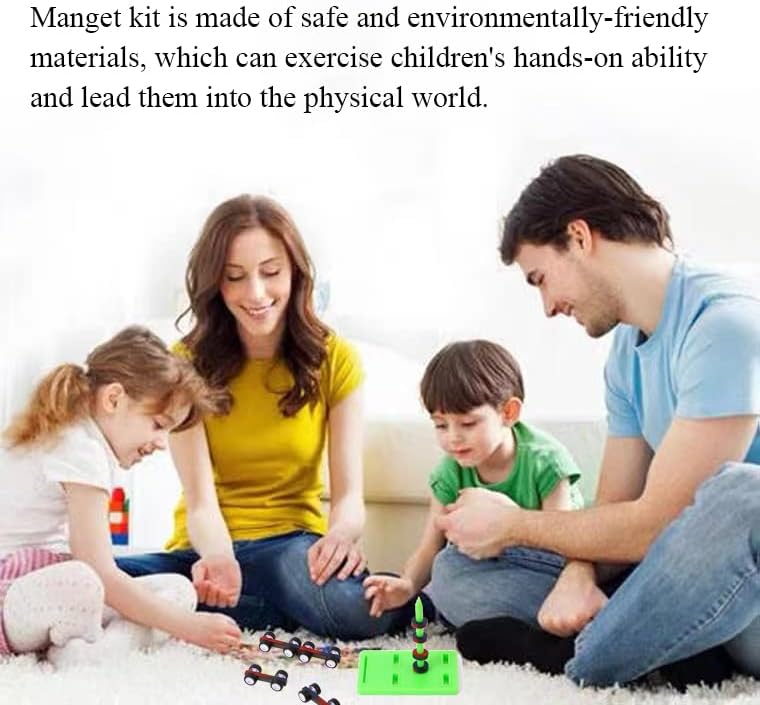 Labs Junior Science Magnetism Set for Experiment Education, Science Magnet Experiments for Kids Teen Including Bar/Horseshoe/Ring Magnets/Compass - Image 6