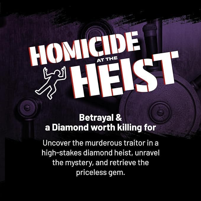 Hunt A Killer: Homicide at The Heist, Solve The Murder of a Brilliant Jewel Thief, Murder Mystery Game for Adults, Perfect Secret Santa Gifts for True Crime Fans, Designed for Ages 14+